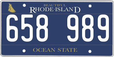 RI license plate 658989