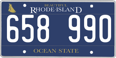 RI license plate 658990