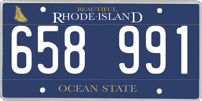 RI license plate 658991