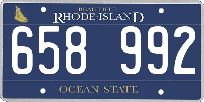 RI license plate 658992