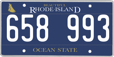 RI license plate 658993