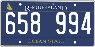 RI license plate 658994