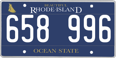 RI license plate 658996