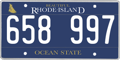 RI license plate 658997