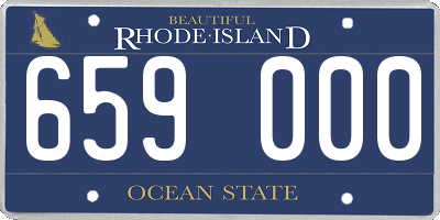 RI license plate 659000