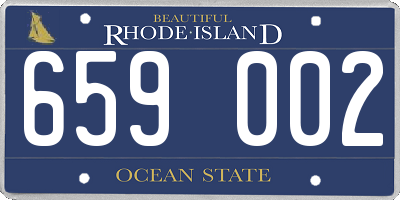 RI license plate 659002
