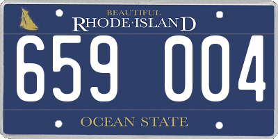 RI license plate 659004