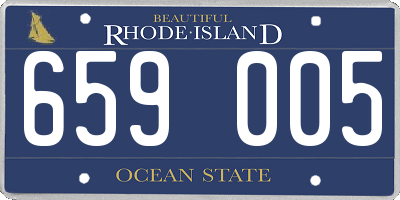 RI license plate 659005