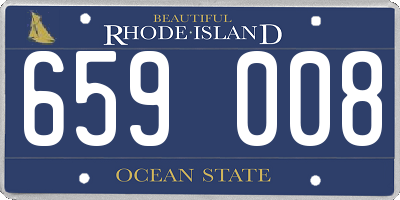 RI license plate 659008