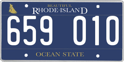 RI license plate 659010