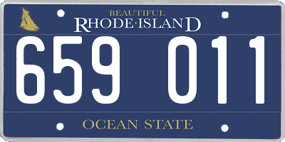 RI license plate 659011
