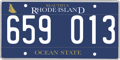 RI license plate 659013