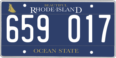 RI license plate 659017