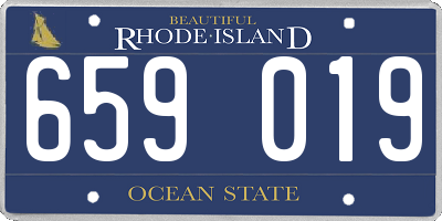 RI license plate 659019