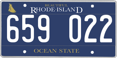 RI license plate 659022