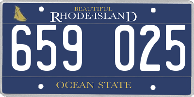 RI license plate 659025
