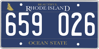 RI license plate 659026