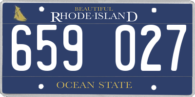 RI license plate 659027