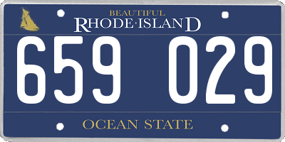 RI license plate 659029