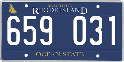 RI license plate 659031