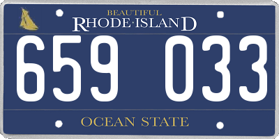 RI license plate 659033