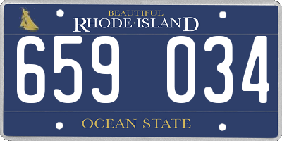 RI license plate 659034