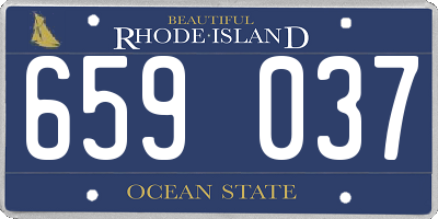 RI license plate 659037