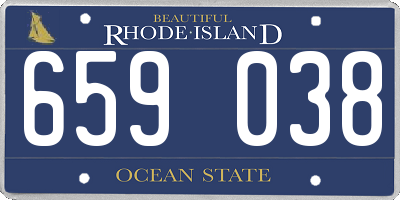 RI license plate 659038