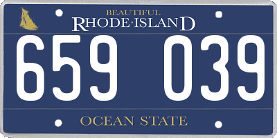 RI license plate 659039