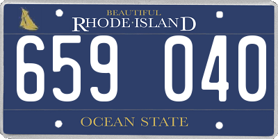 RI license plate 659040
