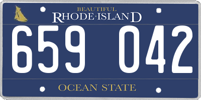 RI license plate 659042