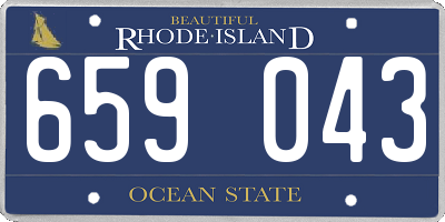 RI license plate 659043