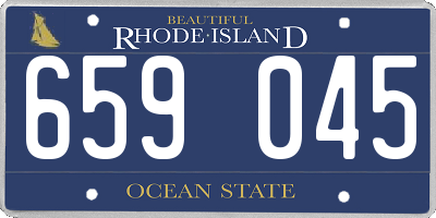 RI license plate 659045