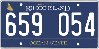 RI license plate 659054