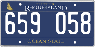 RI license plate 659058