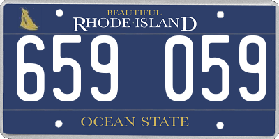 RI license plate 659059