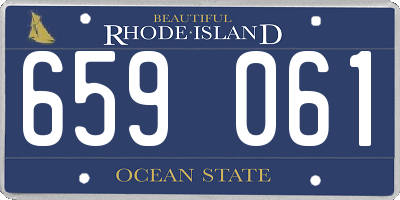 RI license plate 659061