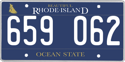 RI license plate 659062