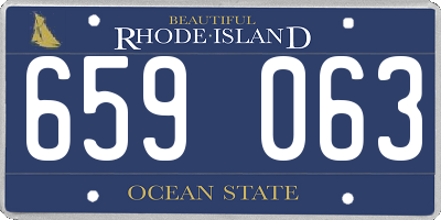 RI license plate 659063
