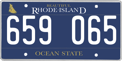 RI license plate 659065