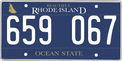 RI license plate 659067