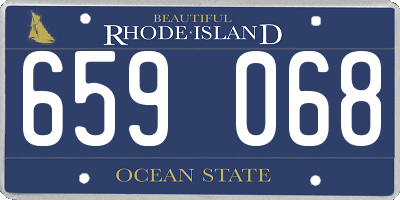 RI license plate 659068