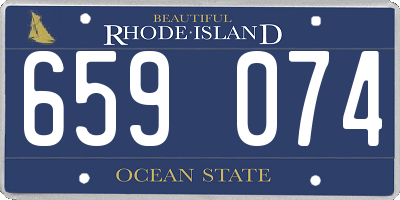 RI license plate 659074