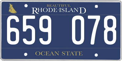 RI license plate 659078
