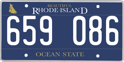 RI license plate 659086