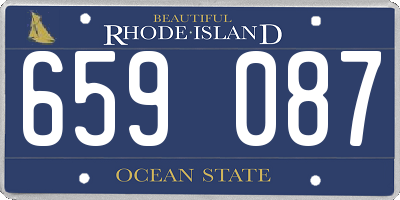 RI license plate 659087