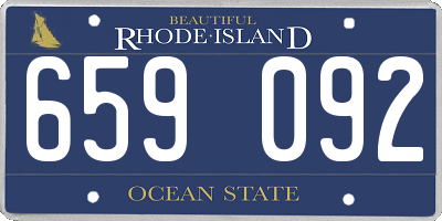RI license plate 659092