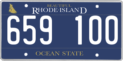 RI license plate 659100