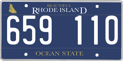 RI license plate 659110