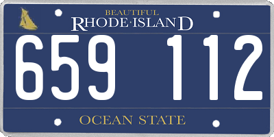RI license plate 659112